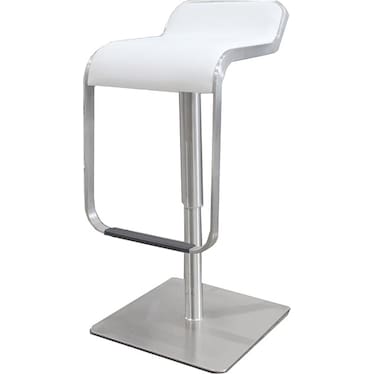 Isa White Adjustable Stool