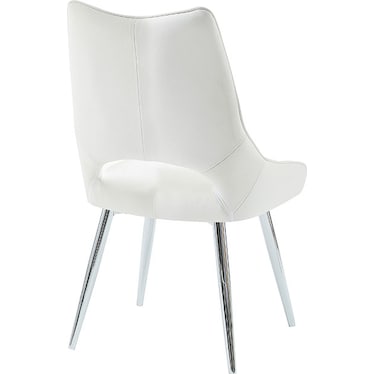 Isaac White Swivel Side Chair