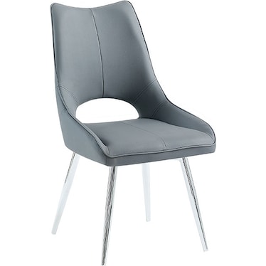 Isaac Gray Swivel Side Chair