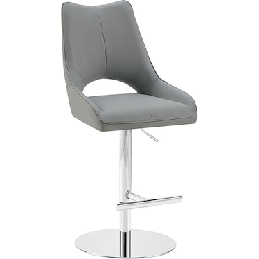 Isaac Dark Gray Adjustable Bar Stool