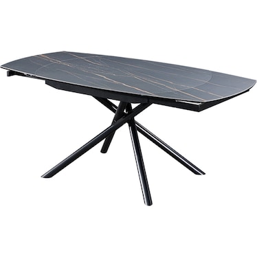 Jackie Black Ceramic 71" Extendable Dining Table