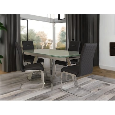 Jeronimo Charcoal Dining 5 Pcs Set