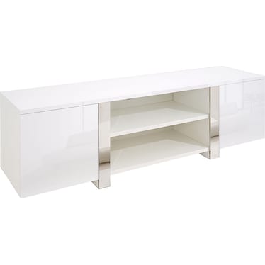 Joanne Glossy White 79" TV Stand