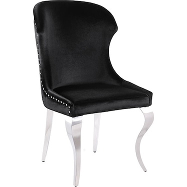 Kai Black Upholstered Side Chair