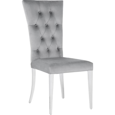 Kiana Gray Upholstered Side Chair