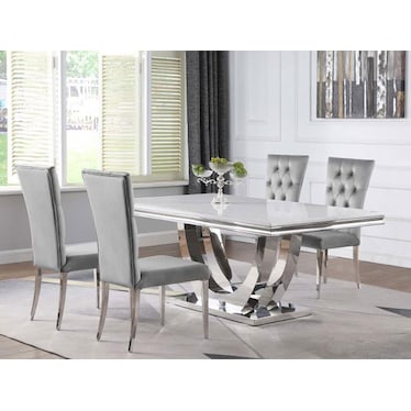 Kiana Gray Dining 5 Pcs Set