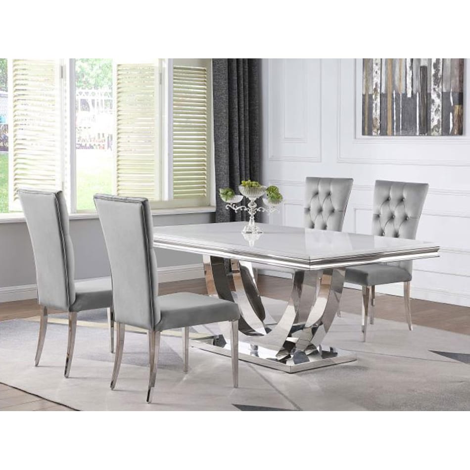 kiana dining sets  gry pcs  