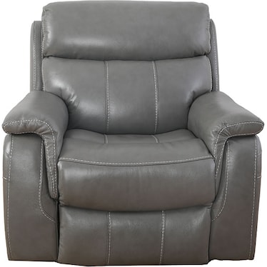 Larisa Gray Leather Dual Recliner