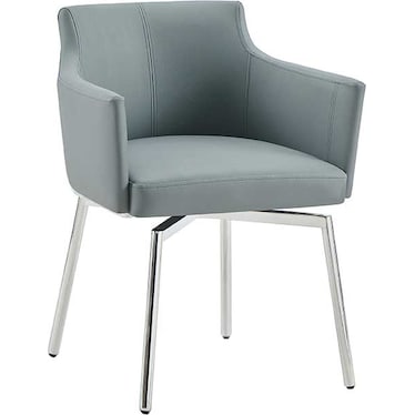 Leander Dark Gray Swivel Arm Chair