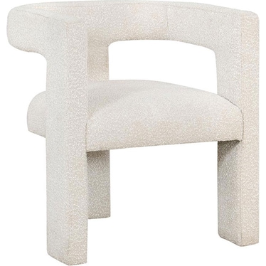 Liam White Boucle Accent Chair