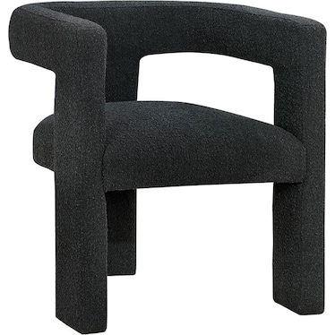 Liam Black Boucle Accent Chair