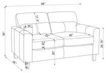 living room sets blk pcs  