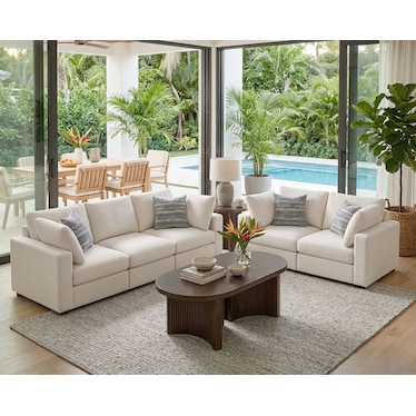 Haven Beige 2 Pcs Modular Set