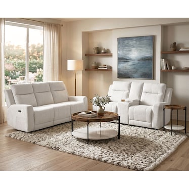 Langston Ivory Power Recliner 2 Pcs Set