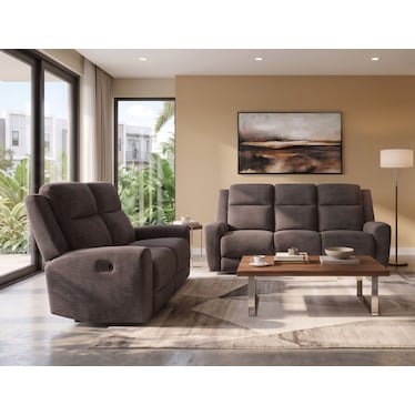 Walden Brown Recliner 2 Pcs Set