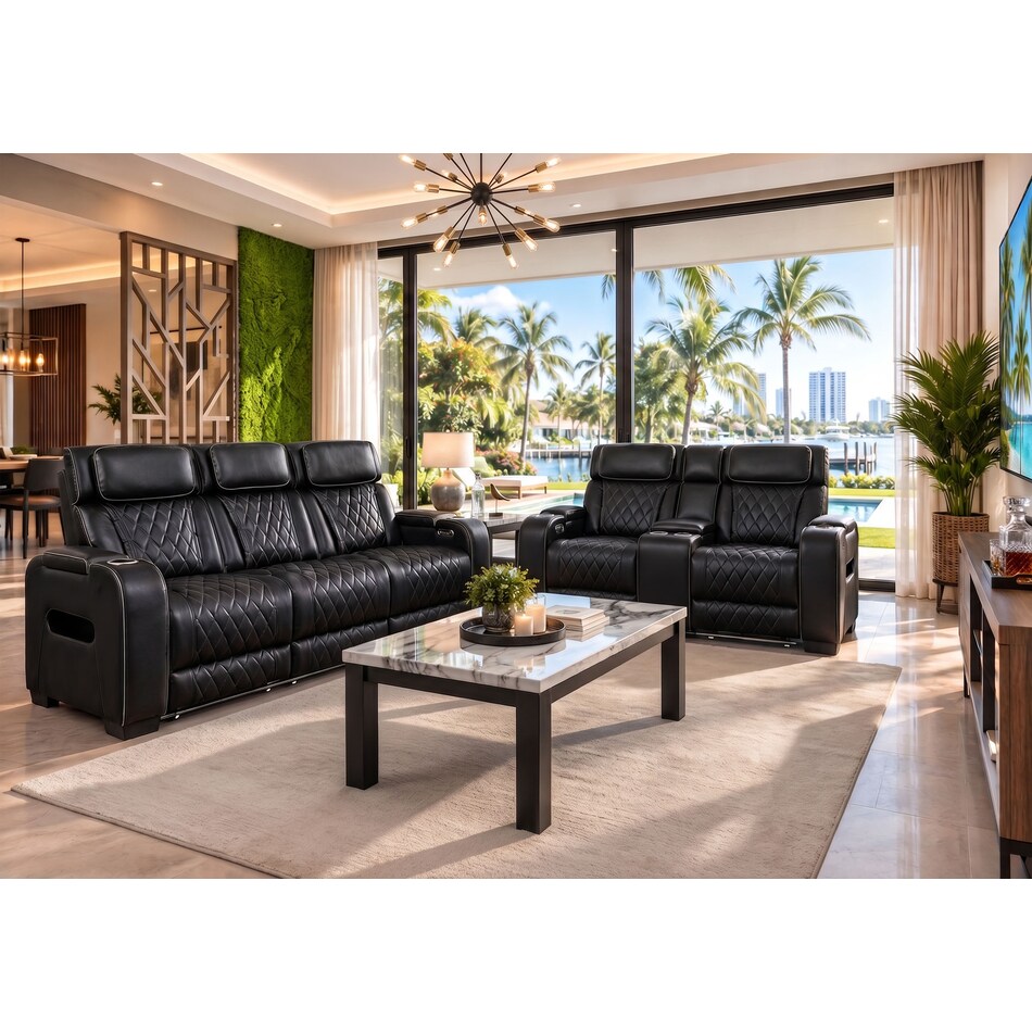 living room sets blk pcs  