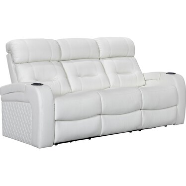 Nico White Dual Power Recliner 2 Pcs Set