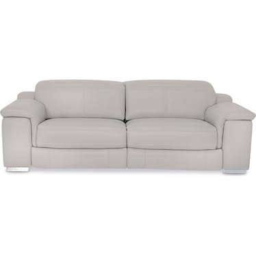 Manali Gray Leather Dual Power Recliner Sofa & Chair 2 Pcs Set