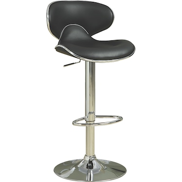 Lotus Black Adjustable Stool