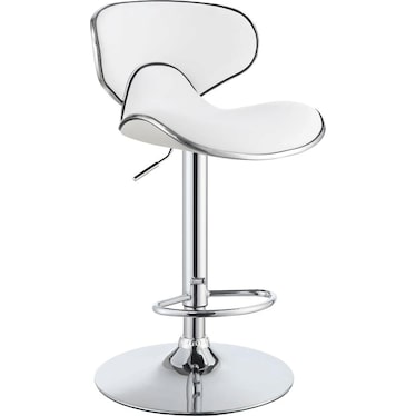 Lotus White Adjustable Bar Stools