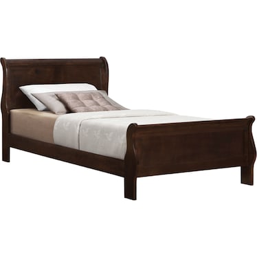 Louis Philippe Cappuccino Twin Bed