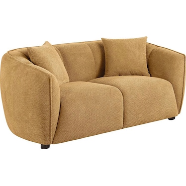 Belmar Mustard Chenille Loveseat