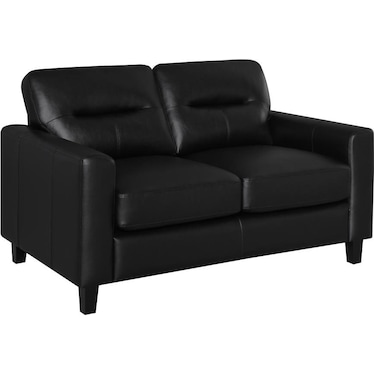 Vito Black Loveseat