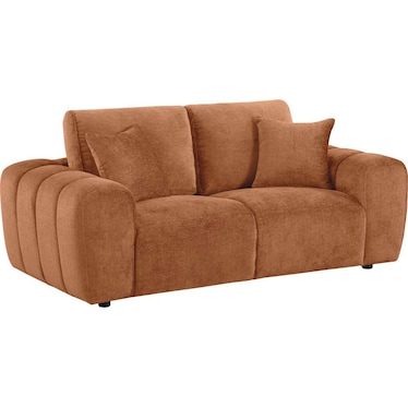Lowell Orange Chenille Loveseat