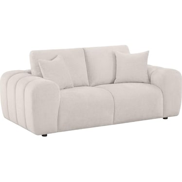 Lowell Ivory Chenille Loveseat