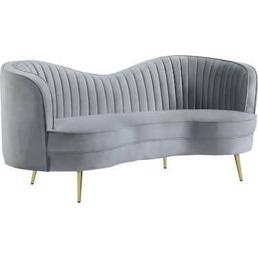 Elio Channel Tufted Loveseat