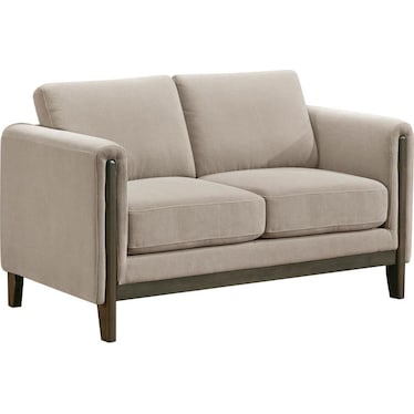 Evander Taupe Loveseat