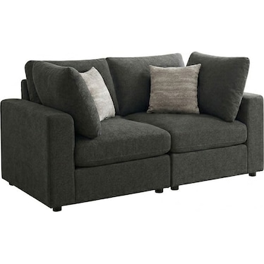 Haven Charcoal 2 Pcs Modular Sofa