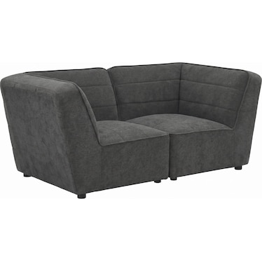 Jolie Charcoal Boucle 2 Pcs Modular Sofa