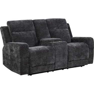Langston Grey Power Recliner Loveseat