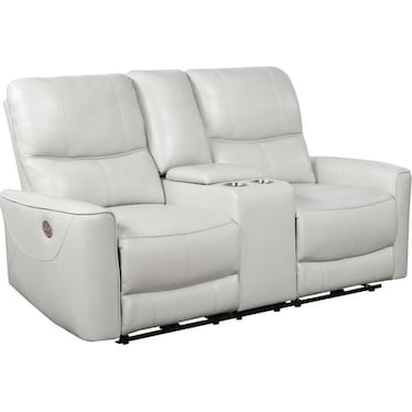 Augustine Fog Power Recliner Loveseat