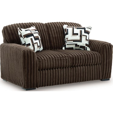 Laurenn Chocolate Loveseat