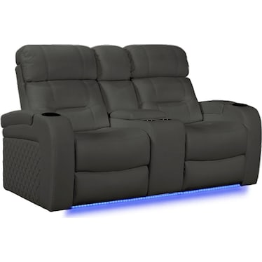 Nico Gray Dual Power Recliner Loveseat