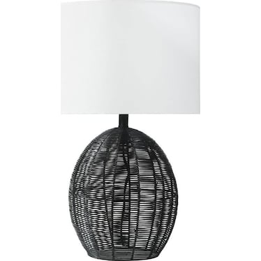 Briar Black Handwoven Rattan Table Lamp