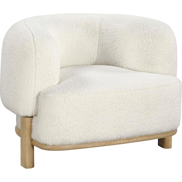 Mason White Barrel Back Accent Chair