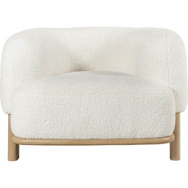 Mason White Barrel Back Accent Chair