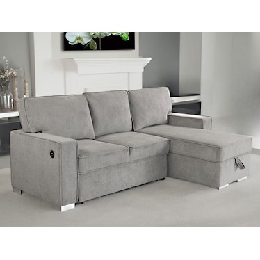 Meylin Gray Left Sleeper Sectional