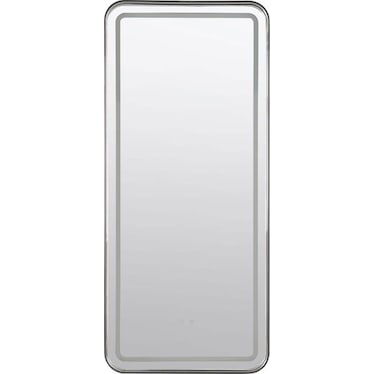 Gorka LED Black Floor Mirror W/Bluetooth Speaker