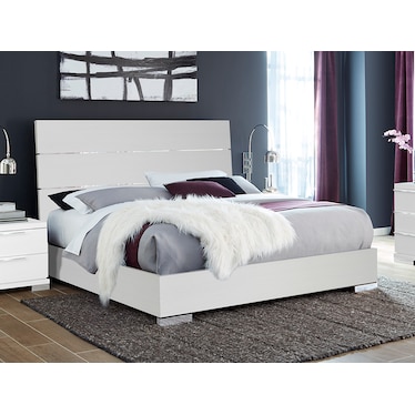 Milano White Full Bed