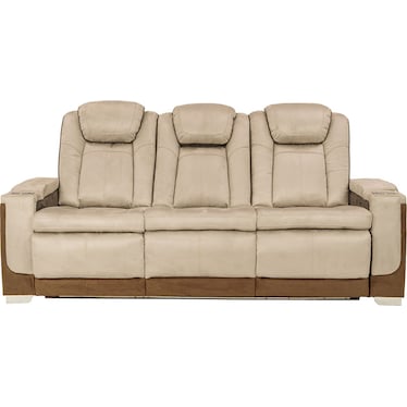 Mirapella Brown Dual Power Recliner Sofa