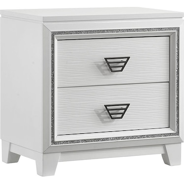 Moondance White Nightstand