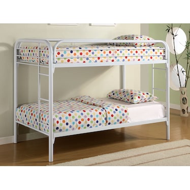 Morgan White Twin over Twin Bunk Bed