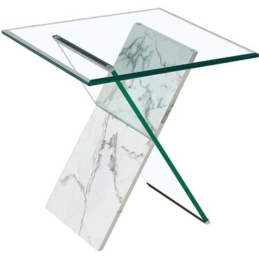 Napoli Marble Rectangular End Table