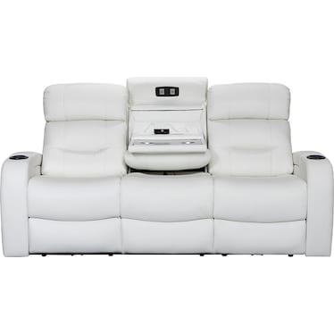 Nico White Dual Power Recliner 2 Pcs Set