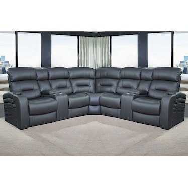 Nico Gray 4 Dual Power Recliner Sectional