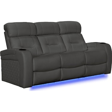 Nico Gray Dual Power Recliner Sofa